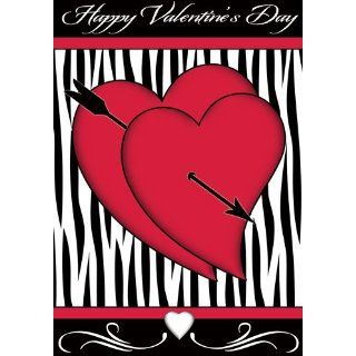 Decorative Flag Large Arrow In Heart with Zebra Stripes
