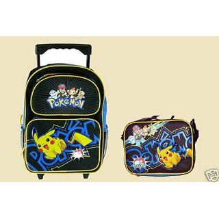 Pokemon Pikachu BIG ROLLING Backpack Bag and Lunchbox