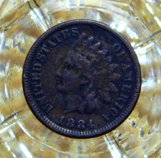 Fine 1884 P Indian Head Cent 8759