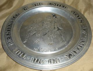 York Metalcrafters American Bicentennial Pewter Plate