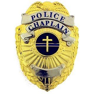 Police Thin Blue Line Chaplain Mini Badge & Case
