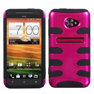 MYBAT Metallic Hot Pink/Black Fishbone Phone Protector