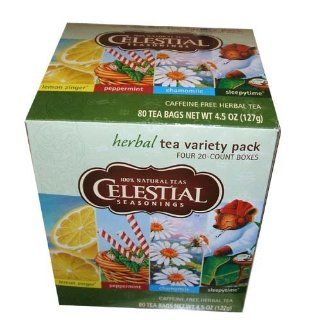 Celestial Seasonings 100 Percent Natural Teas 80 Bag Variety Box
