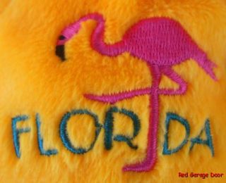 Mary Meyer Florida Bear Orange Flamingo Plush Bean Toy 8 1 2