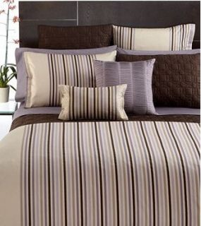 Hotel Collection Bedding Quadrus Stripe King Size Duvet Cover New $310