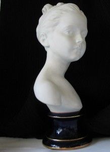  Bust Statue Young Girl J A Houdon by Goumot Labesse Limoges