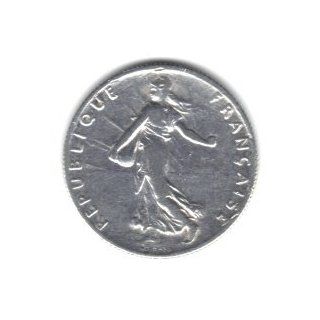   1919 France 50 Centimes Coin KM#854   83.5% Silver 