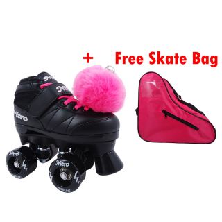  Nitro Pink Plus Kids Beginner Quad Indoor Outdoor Roller Skates