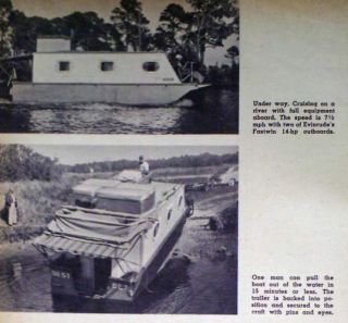 20 ft Houseboat House Boat Shallow Draft Original Plans