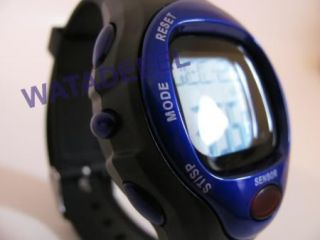New Pulse Heart Rate Monitor Calories Counter Fitness Watch Blue