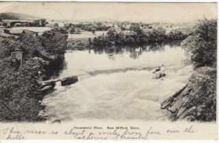 Antique Postcard c1906 Housatonic River New Milford Ct