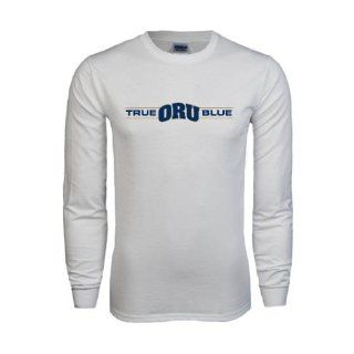 Oral Roberts White Long Sleeve T Shirt, X Large, True ORU