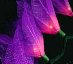Purple Leaf Bodhi Flowers String Party Patio Fairy Decor Christmas