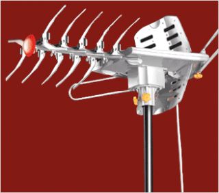Digital Long Range Amplified Rotor Antenna HDTV HD TV VHF UHF OTA