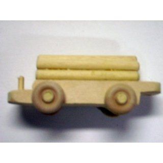 WOODEN TOY LOG TRAIN CAR (SMALL) Toys & Games
