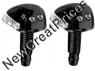  WASHER SPRAY NOZZLES FOR HOOD MOUNT W/ LEDS, BLACK OR CHROME HOUSINGS