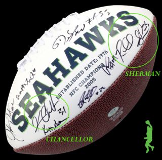 2012 Seattle Seahawks Team Signed NFL Football Pete Carroll Golden