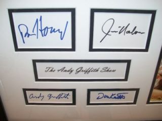  Don Knotts Ron Howard Jim Nabors G Lindsay Signed Autograph FRAMED