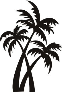 Palm Trees at The Beach Wall Art Sticker Wall Decals Transfers