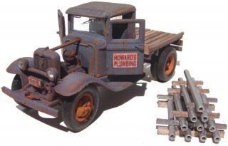 Scale Finetrains Scratch Bashed Built 1934 Ford Plumbing Truck On30