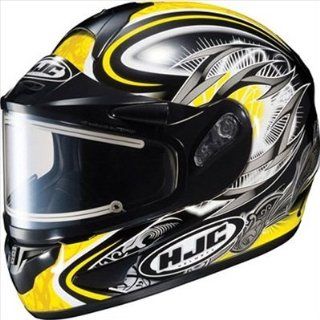 NEW HJC SNOW CL 16 HELLION HELMET WITH ELECTRIC LENS, BLACK/YELLOW