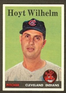 1958 Topps 324 Hoyt Wilhelm HOF Cleveland Indians EX