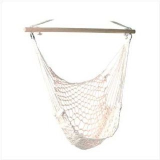 Gifts & Decor Cotton Rope Hammock Cradle Chair with Wood