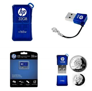 HP 32GB USB 2.0 Mini Mobile Design Flash Drive   New Sealed Retail