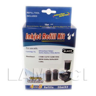Photo Black Inkjet Cartridge Refill for HP 178 564XL