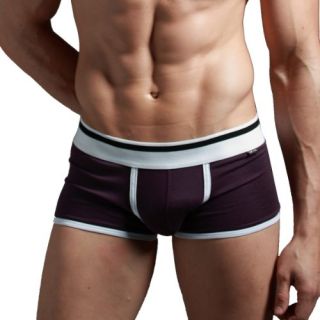 XUBA Mens Low Rise Sexy Underwear Trunk Boxer Brief Purple
