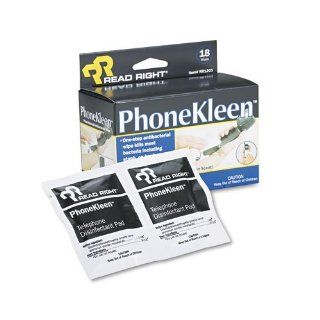 Read Right®   PhoneKleen Wet Wipes, Cloth, 5 x 5, 18/Box