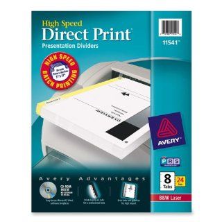 Avery High Speed Direct Print Presentation Dividers, 8 Tab