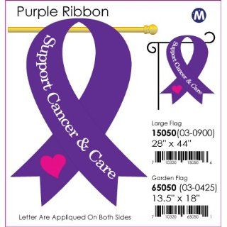 Purple Ribbon Garden Flag Indoor/outdoor 13.5 X 18