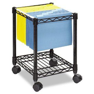 NEW   Compact Mobile Wire File Cart, 1 Shelf, 15 1/2w x