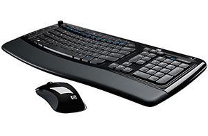HP Wireless Deluxe Desktop Keyboard Mouse FK977AA New