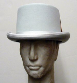 New Mens White Top Hat   100% Wool, Extremely Stylish