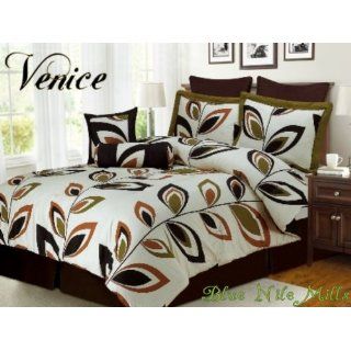 Blue Nile Mills 8pc Venice Queen Comforter Bedding Set