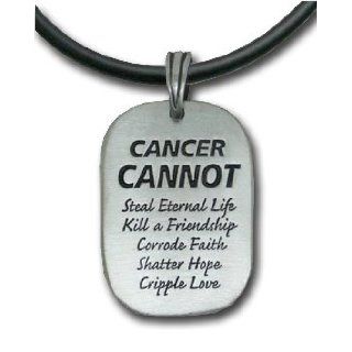 What Cancer Cannot Do Necklace Pendant Jewelry   Pewter