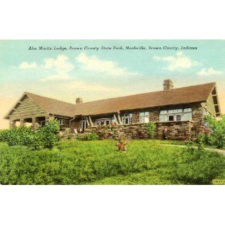 1940s Vintage Postcard Abe Martin Lodge   Brown County