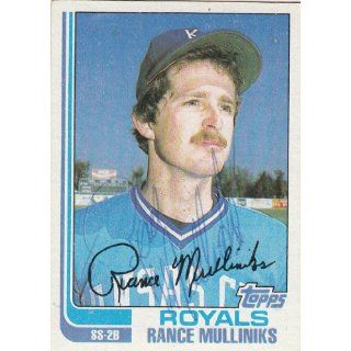 1982 Topps #104 Rance Mulliniks Royals Signed Everything