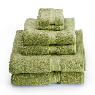 Supreme Egyptian Cotton 6 Piece Towel Set, Green Tea Home