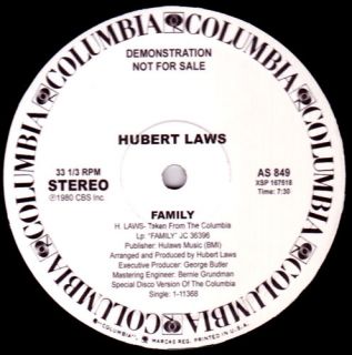 Hubert Laws Family 12 inch WLP