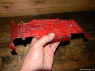 Hubley Red Corvette Number 509 Chassis Only Scale 1 16 Cast Metal
