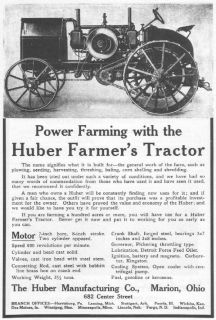 Marion Oh Huber Manufacturing 1914 Engines Threshers Fargo ND Very