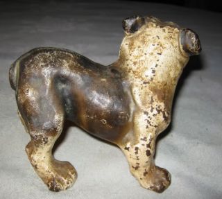 RARE Antique Hubley English Bulldog Cast Iron Dog Art Home Door Porch