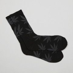 HUF Weed Black Plantlife Weed Socks BNWT One Size Marijuana Skate
