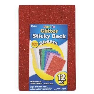 Darice 106 1009 12 Pack Foamies Sticky Back Glitter Sheet