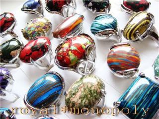Wholesale Lots 12pieces of Huge Natural Stone Rings