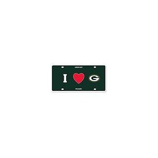 I heart Green Bay Packers design Styrene License Plate