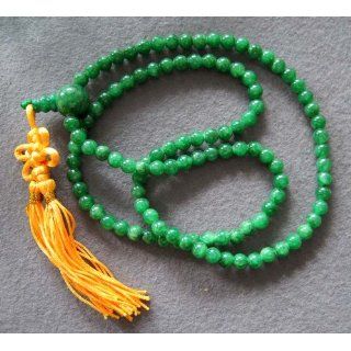Tibetan Buddhist 108 Jade Beads Prayer Mala Necklace